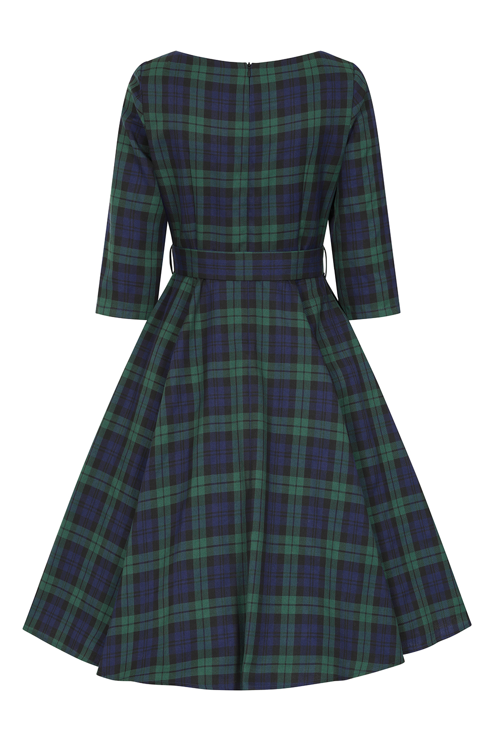 Isolde Tartan Swing Dress in Extended Sizing